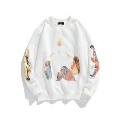 Lucky me i see ghosts White Sweatshirt
